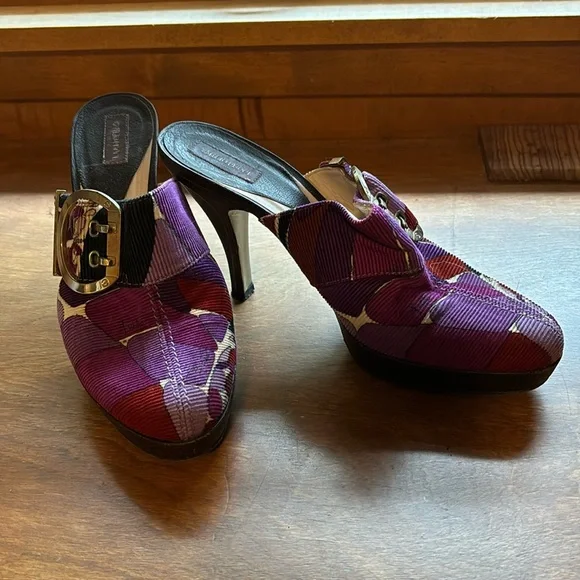 Emilio Pucci Shoes Emilio Pucci Corduroy Mule Heels Poshmark